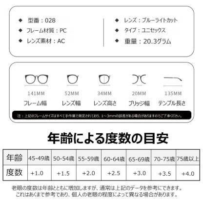 Eterlens ブルーライトカットキャットアイ老眼鏡-Eterlens