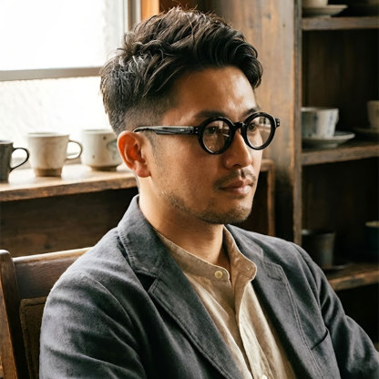 Eterlens 時の円環コレクション| レトロ風ラウンドフレーム老眼鏡