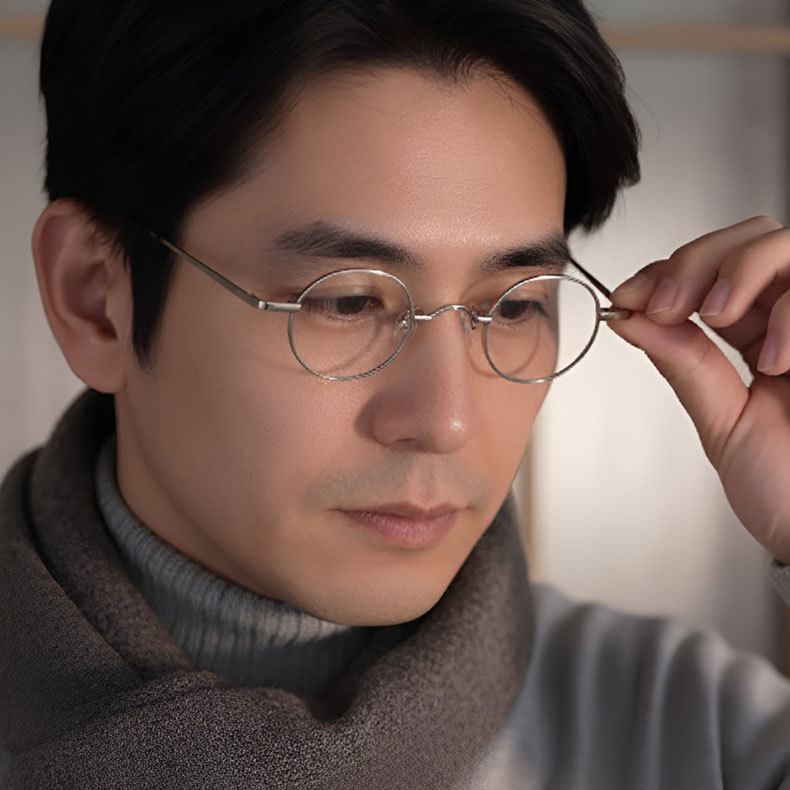 【クラシック・メタルラウンドメガネ】 ETERLENS | アート感溢れるレトロ知性派メガネ | 度付きレンズ対応 |超軽量 日本人の顔に馴染むデザイン