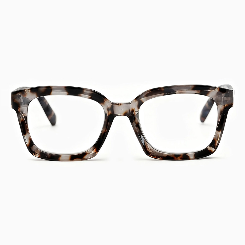 Eterlens 知性の窓  | ブルーライトカット老眼鏡ビッグフレームウェリントン型-White tortoise shell