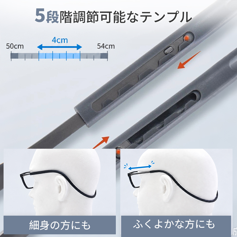 【スクエア型・メンズ向け】Eterlens｜磁石式首掛けリーディンググラス｜UV・ブルーライトカット｜快適な掛け心地