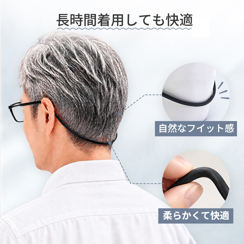 【スクエア型・メンズ向け】Eterlens｜磁石式首掛けリーディンググラス｜UV・ブルーライトカット｜快適な掛け心地