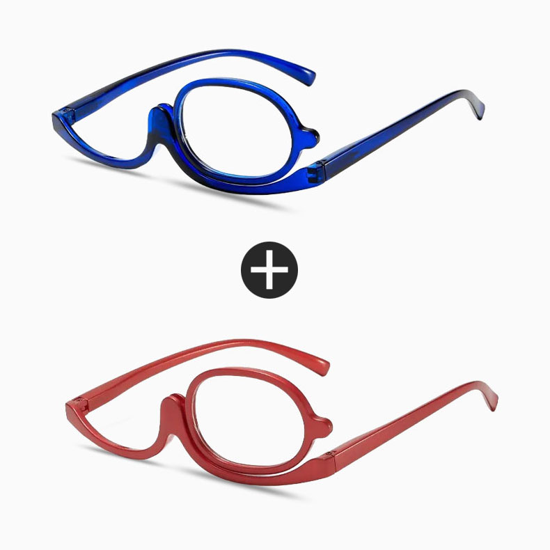 【老眼でも簡単にメイクができる・回転式片眼レンズ】Eterlens｜メイク用老眼鏡｜メイク中も目を細めなくてOK｜鏡が見えにくいストレスを解消