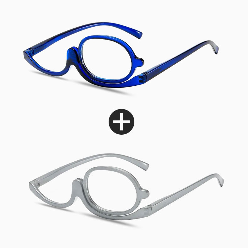 【老眼でも簡単にメイクができる・回転式片眼レンズ】Eterlens｜メイク用老眼鏡｜メイク中も目を細めなくてOK｜鏡が見えにくいストレスを解消