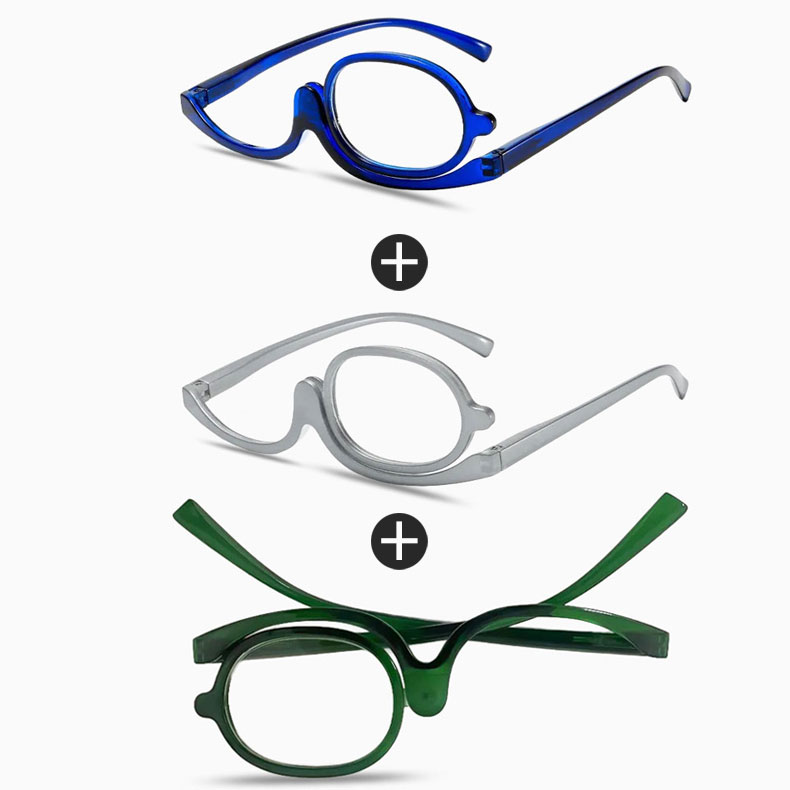 【老眼でも簡単にメイクができる・回転式片眼レンズ】Eterlens｜メイク用老眼鏡｜メイク中も目を細めなくてOK｜鏡が見えにくいストレスを解消