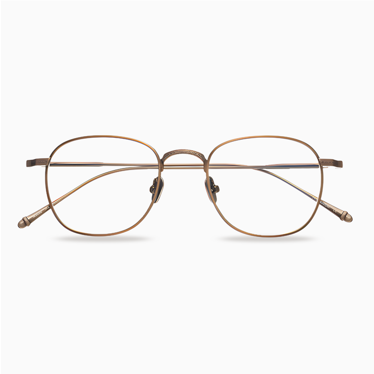 Eterlens｜レトロ風彫刻模様チタンメガネ｜度付き対応｜匠の技が光る一本