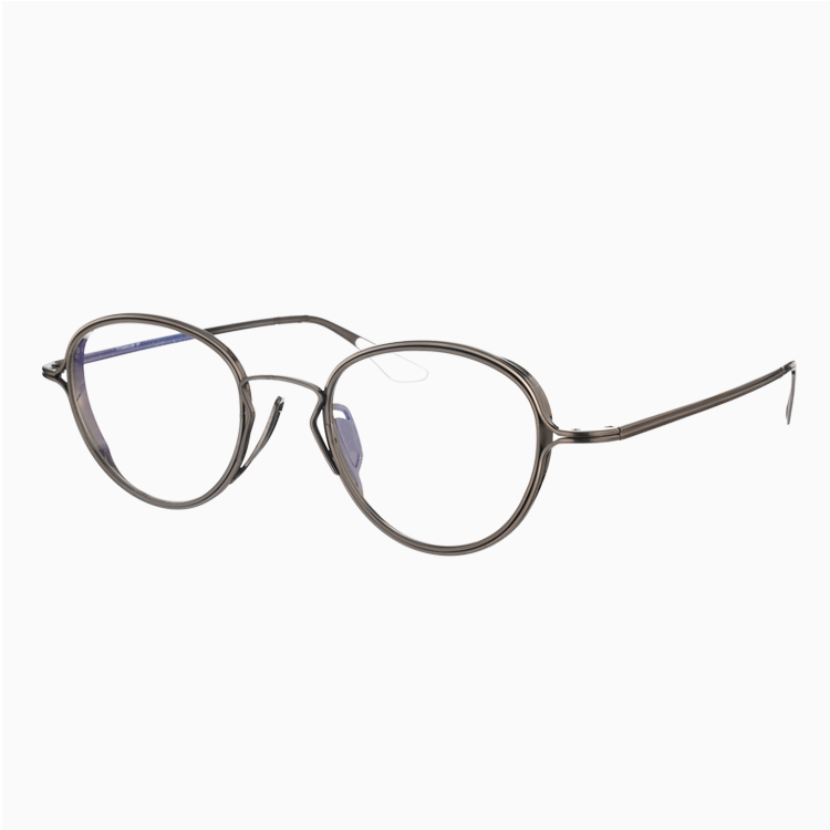 【13.7g・キーホールブリッジ】Eterlens メガネ 度付き おしゃれ 純チタン | アンティークブロンズ・ボストン | 知識人・レトロ・軽量 - 商品画像 13/17 (Boston RxReady)