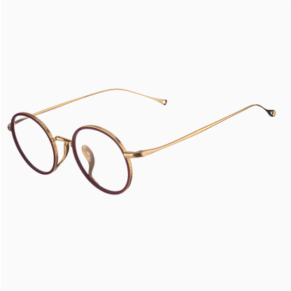 Eterlens｜高級感のある彫刻模様スプラウトパットメガネ｜匠の技が光る一本