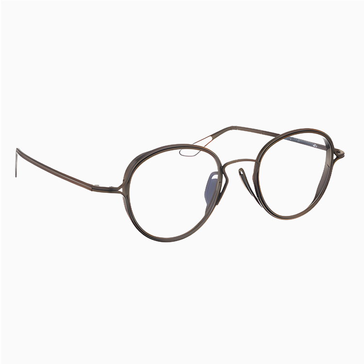 【13.7g・キーホールブリッジ】Eterlens メガネ 度付き おしゃれ 純チタン | アンティークブロンズ・ボストン | 知識人・レトロ・軽量 - 商品画像 11/17 (Boston RxReady)