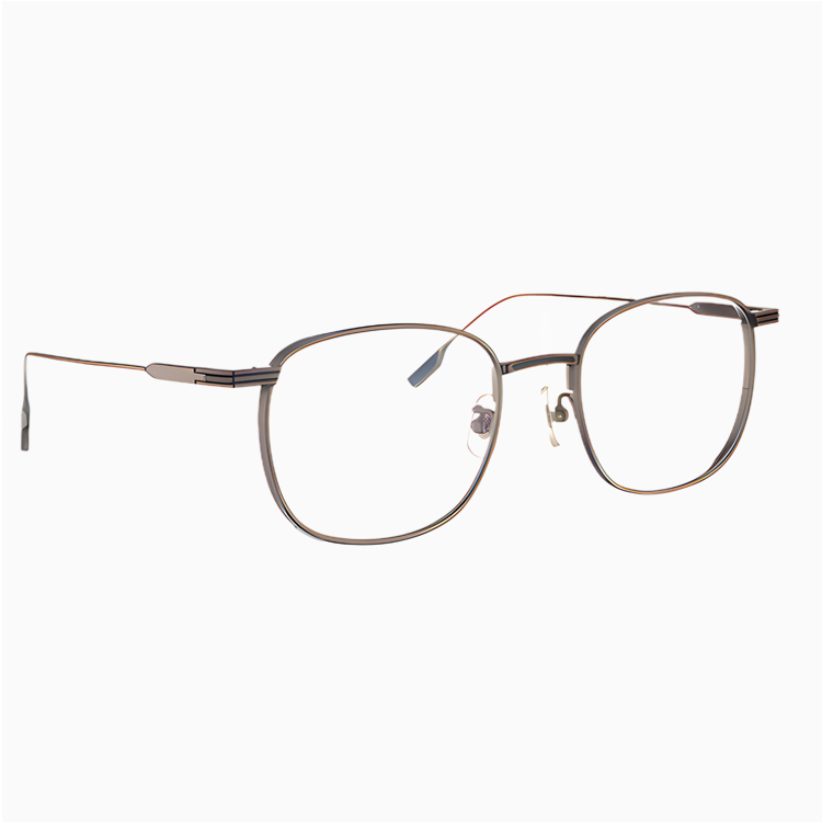 【多角形・ハーフチタン】Eterlens 12.7g メガネ おしゃれ 度付き対応 | 知性が際立つ幾何学デザインフレーム | 軽量・ビジネス・ユニセックス - 商品画像 4/16 (Wellington RxReady)