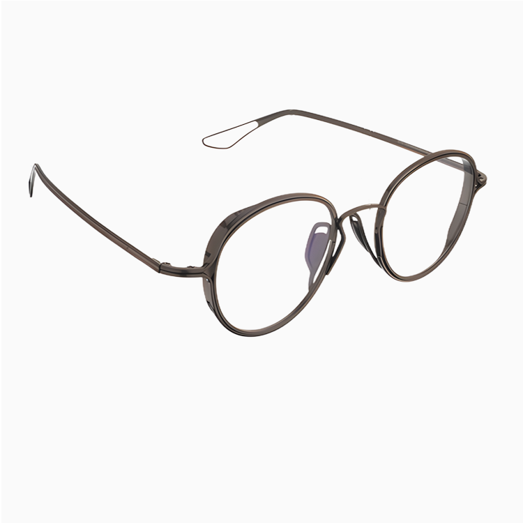 【13.7g・キーホールブリッジ】Eterlens メガネ 度付き おしゃれ 純チタン | アンティークブロンズ・ボストン | 知識人・レトロ・軽量 - 商品画像 10/17 (Boston RxReady)