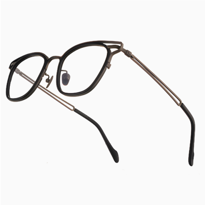 Eterlens｜レトロ感漂う上質なアセテートチタン製メガネ│度付き対応｜匠の技が光る一本