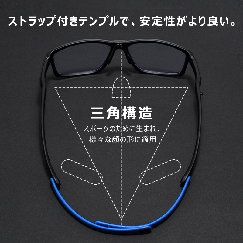 Eterlens 砂・花粉対策、落下防止遠近両用ブルーライトカットメガネ-Eterlens