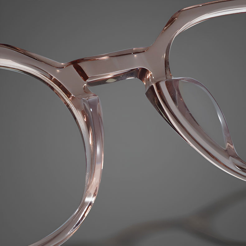 Eterlens｜アセテートチタン製小顔見えレトロ感あふれるメガネ｜素顔に映える万能デザイン