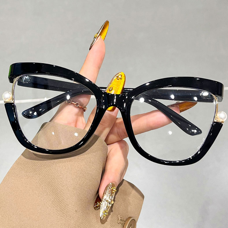 Eterlens キャットアイキャットアイパール装飾ブルーライトカット老眼鏡