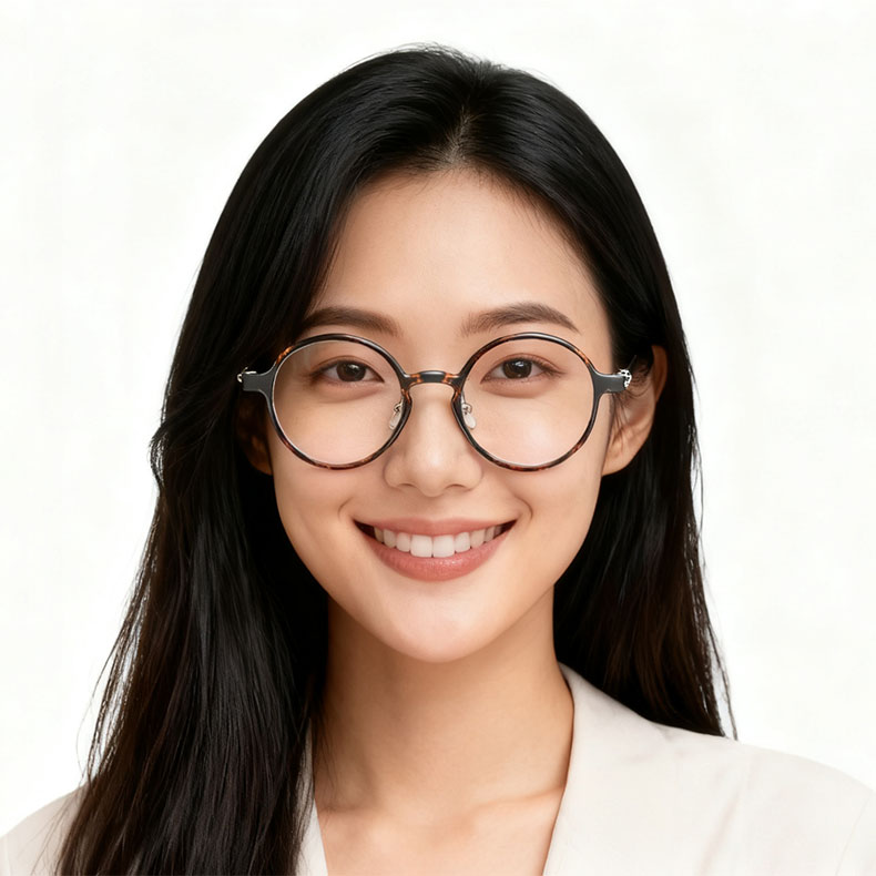 Eterlens 時の円環コレクション｜9.2g セミチタンキーホールブリッジデザイン | レトロで高級感のあるメガネ - 商品画像 3/14 (Round RxReady)