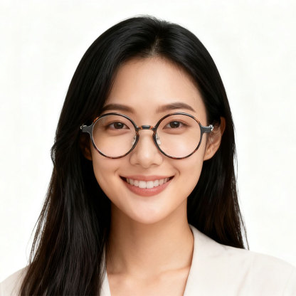 Eterlens 時の円環コレクション｜9.2g セミチタンキーホールブリッジデザイン | レトロで高級感のあるメガネ