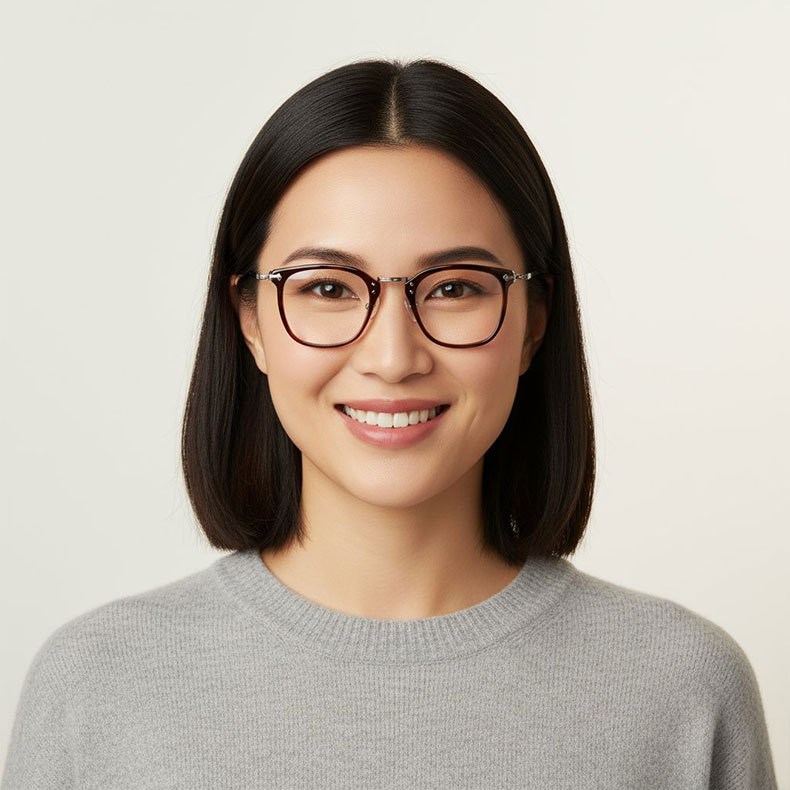 Eterlens 知性の窓 | クラシックレトロスクエアメガネ | 軽くて快適