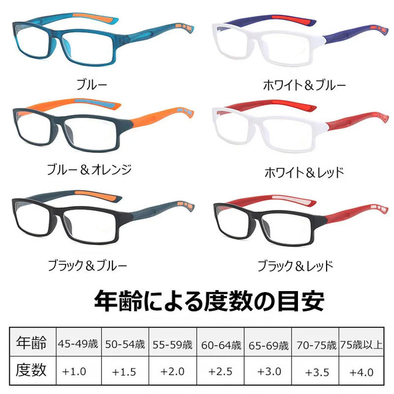 Eterlens スポーツタイプのブルーライトカット老眼鏡-Eterlens