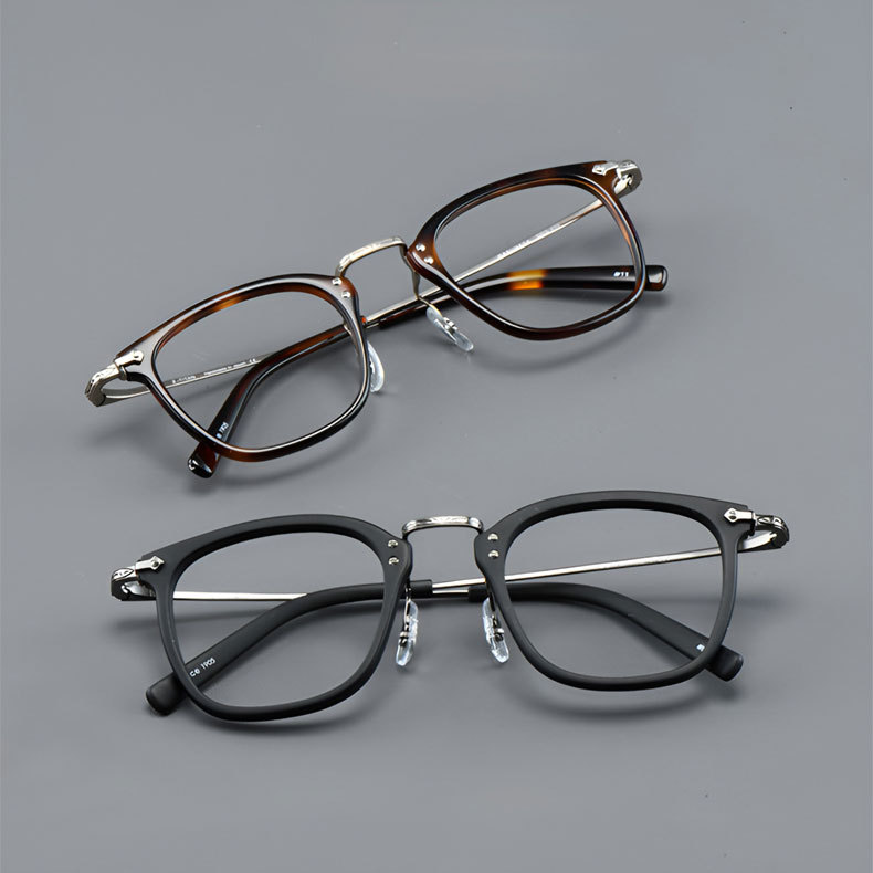 Eterlens 知性の窓 | クラシックレトロスクエアメガネ | 軽くて快適