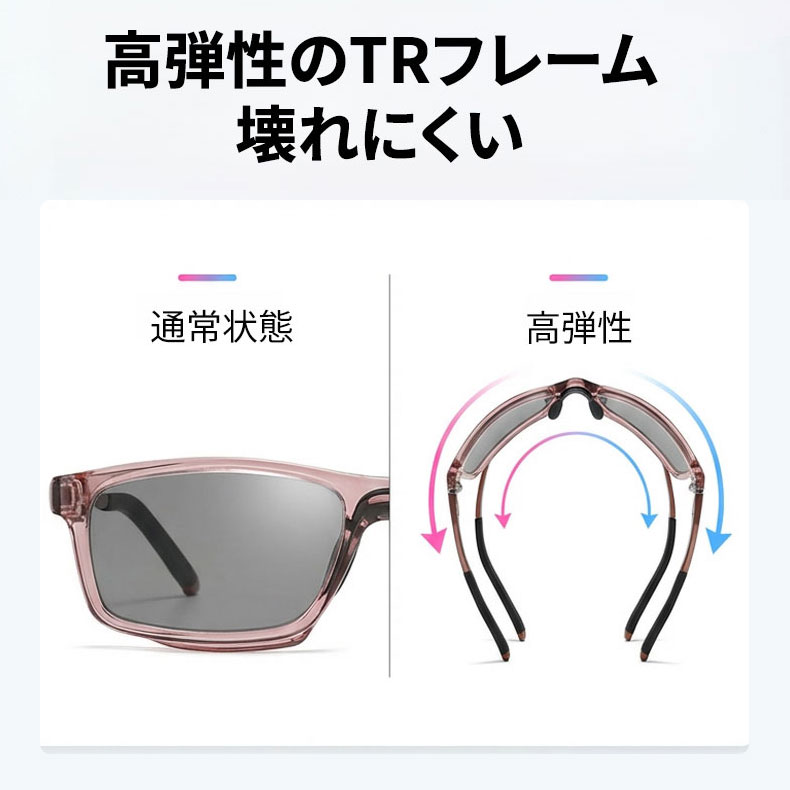 【調光・遠近両用】Eterlens 老眼鏡 おしゃれ スクエア | スマート調光・ブルーライトカット | スポーティデザイン・アウトドア兼用 - 商品画像 10/20 (Round Progressive)