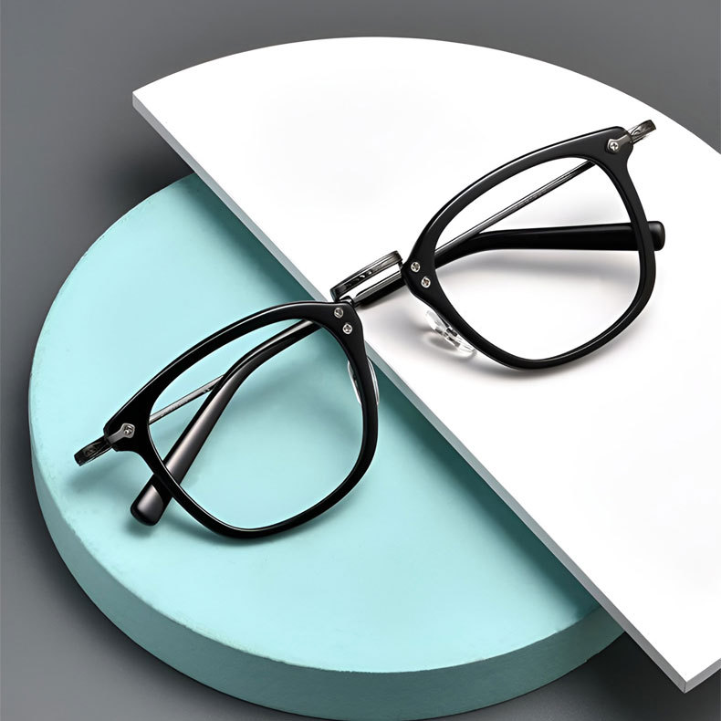 Eterlens 知性の窓 | クラシックレトロスクエアメガネ | 軽くて快適