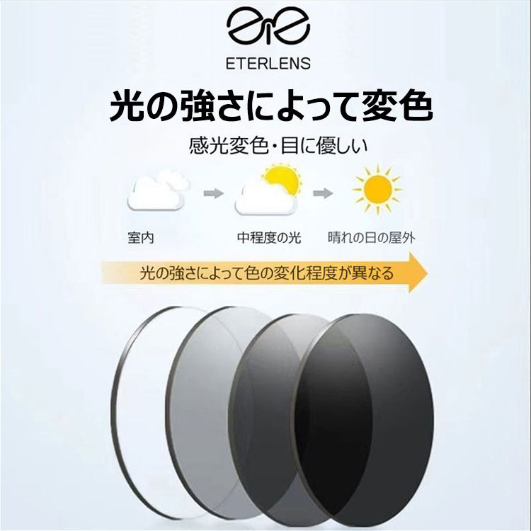色が変わる調光ラウンドフレーム老眼鏡 | Round Photo - 商品画像 5/15