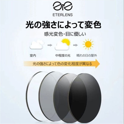 色が変わる調光ラウンドフレーム老眼鏡 | Round Photo - 商品画像 5/15