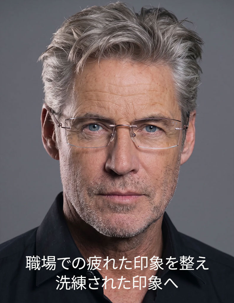 【知的でシャープ・小顔効果】Eterlens 老眼鏡 おしゃれ スクエア | 超軽量 15g メタルフレーム | ブルーライトカット・ビジネス・男女兼用 商品画像 11