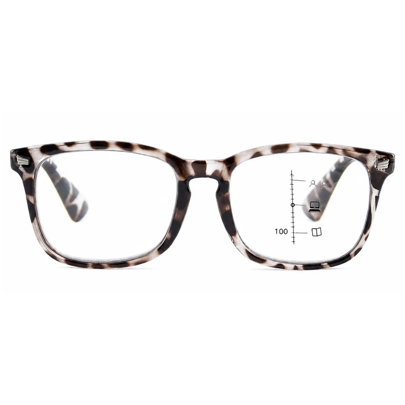 遠近両用累進多焦点ブルーライトカットビッグフレーム老眼鏡 | Wellington Progressive | Eterlens