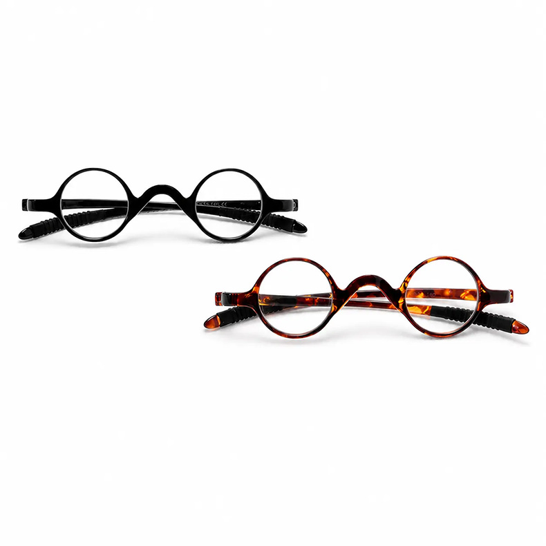 【締め付けゼロ・11g】Eterlens | 弾力性TR・レトロ丸メガネ【Flex-Round】| アジアンフィット設計| 顔を挟まない| 老眼鏡 | 知的な雰囲気