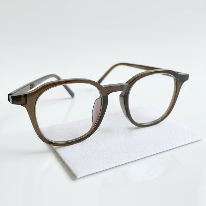 Eterlens|ボストン型小さめフレーム芯張りメガネ|レトロ感漂う