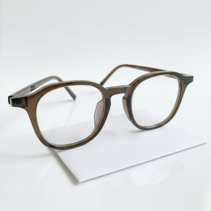 Eterlens|ボストン型小さめフレーム芯張りメガネ|レトロ感漂う