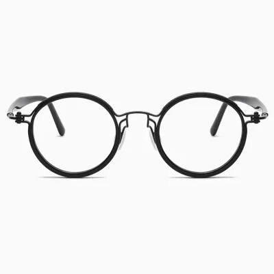 【鯖江風・14.7g超軽量】Eterlens 老眼鏡 おしゃれ 丸メガネ Retro-Classic 14 | 純チタン製 遠近両用 調光対応 | 度付き対応可能・匠の仕上がり - 商品画像 1/16 (Boston Progressive