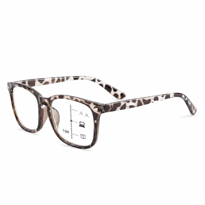 遠近両用累進多焦点ブルーライトカットビッグフレーム老眼鏡 | Wellington Progressive | Eterlens
