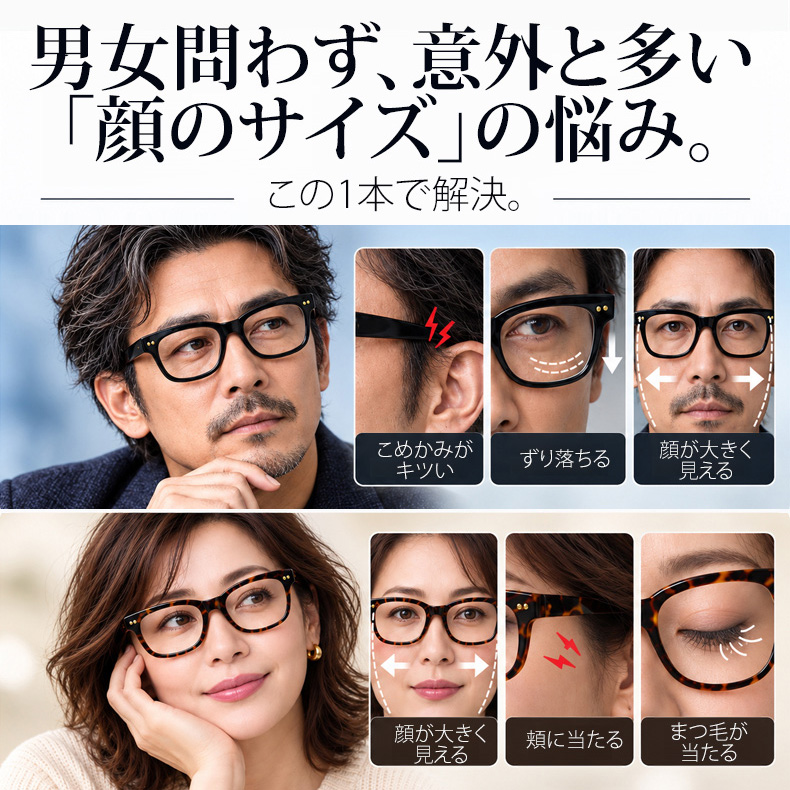 メガネ業界の常識をぶっ壊す ブルーライト対策太縁ビッグフレーム老眼鏡 | Wellington BlueGuard | Eterlens