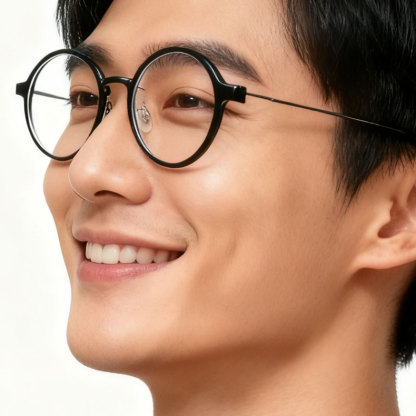 Eterlens 時の円環コレクション｜9.2g セミチタンキーホールブリッジデザイン | レトロで高級感のあるメガネ