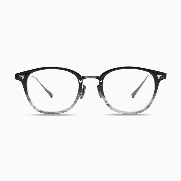 Eterlens|クラシックなボストン型アセテートチタンメガネ|メタルブリッジ|オーダーメイド