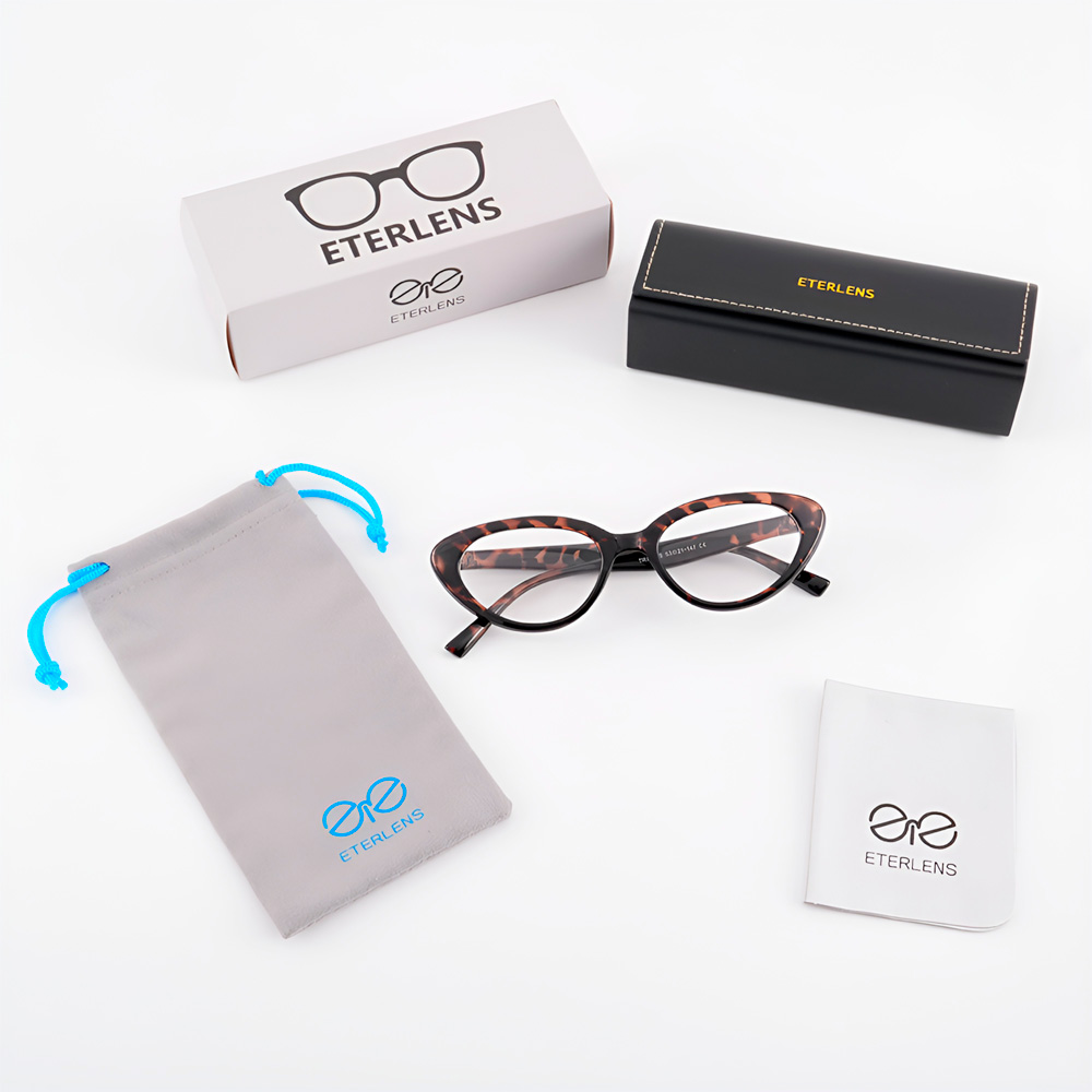 【小顔効果・メガネ】ETERLENS | フェイスライン補整「フォックス型」 | リフトアップ | 軽量 アセテート 大人可愛い 度付き