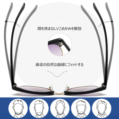 Eterlens 遠近両用二重焦点ブルーライトカット老眼鏡-Eterlens