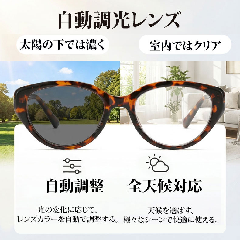 Eterlens キャットアイ エレガントでおしゃれな 若見えブルーライトカットリーディンググラス