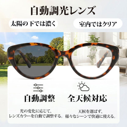 Eterlens キャットアイ エレガントでおしゃれな 若見えブルーライトカットリーディンググラス