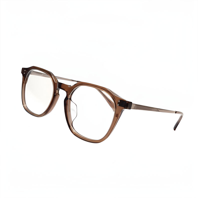 Eterlens｜レトロな多角形ウェリントン型メガネ｜度付き対応｜素顔に映える一本