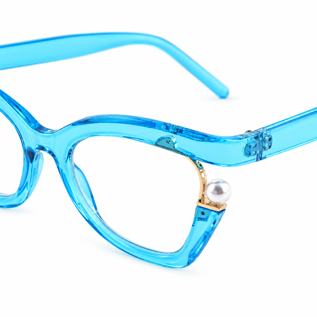 Eterlens『Audrey』｜パールが輝く、女優フォックス型PCメガネ｜ブルーライトカット・老眼鏡