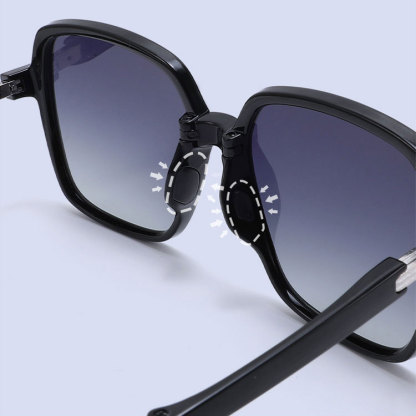 Eterlens | 大きめスクエアフレーム | グラデーションレンズ | 折りたたみ可能  UV400  サングラス-Eterlens