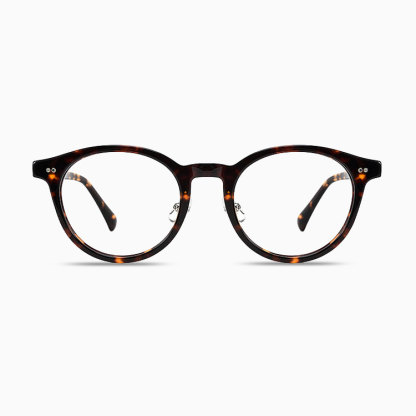 Eterlens  | リベット付きボストンビッグフレームメガネ | 上質感漂うレトロスタイル