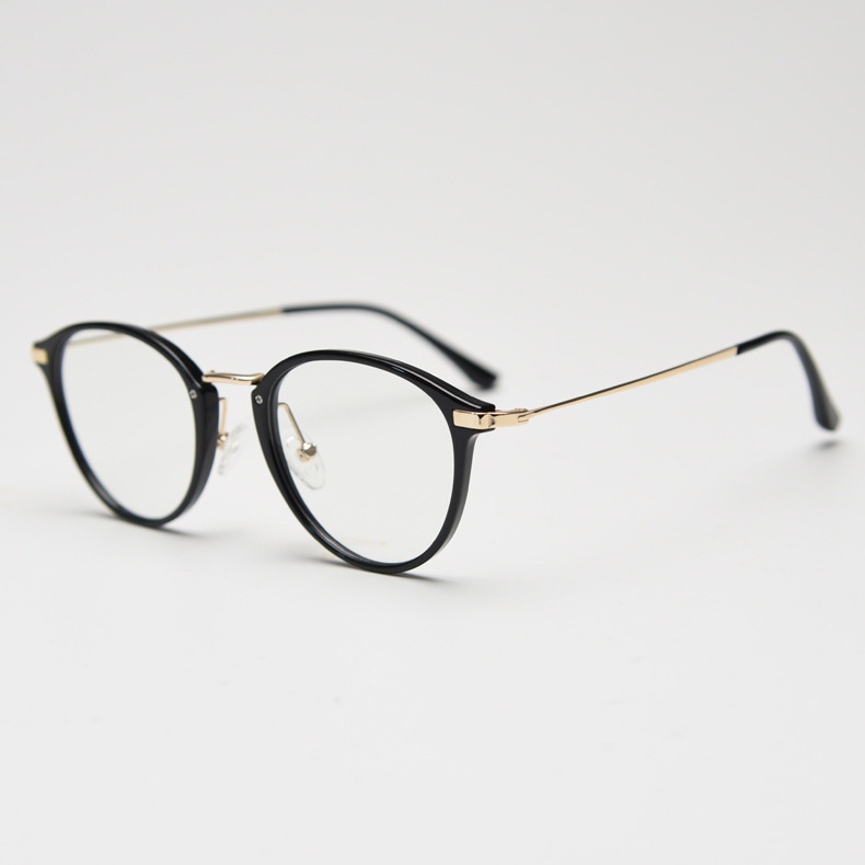 Eterlens クラシックラウンドフレームメタルブリッジ│度数対応可能のブルーライトカットメガネ-Eterlens