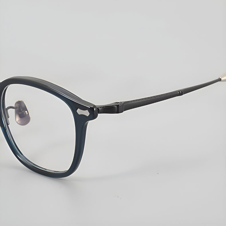 【小顔効果・知的な印象】Eterlens 度付きメガネ ウェリントン スクエア | 高級チタンフレーム 超軽量 | メンズ・レディース 鯖江風デザイン - 商品画像 8/16 (Wellington RxReady)