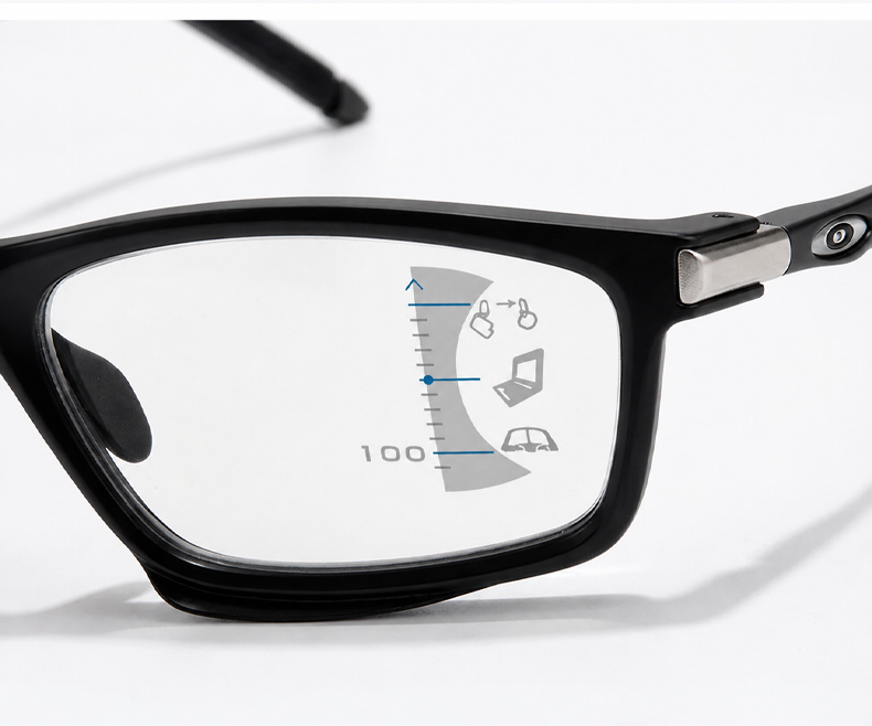 [Black]【調光・遠近両用】Eterlens 老眼鏡 おしゃれ スクエア | スマート調光・ブルーライトカット | スポーティデザイン・アウトドア兼用 商品説明画像 13