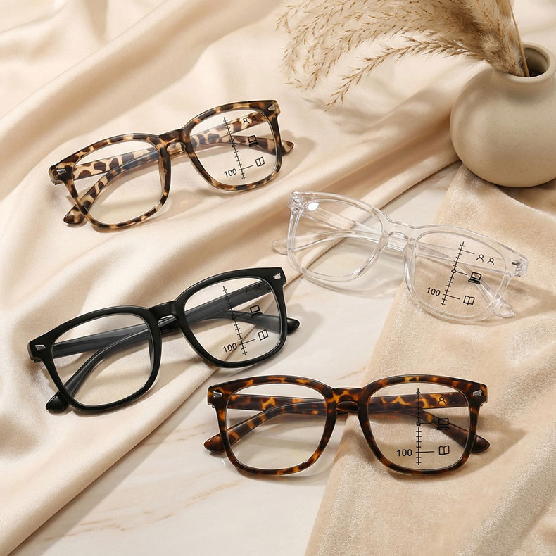 遠近両用累進多焦点ブルーライトカットビッグフレーム老眼鏡 | Wellington Progressive | Eterlens